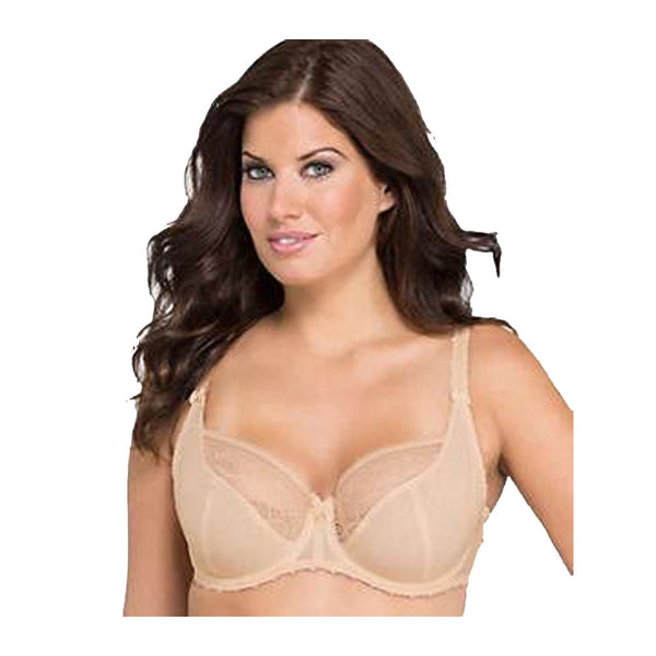 Womens Freya Lingerie Deco Moulded Underwire Plunge Bra 4234 Nude 34F 