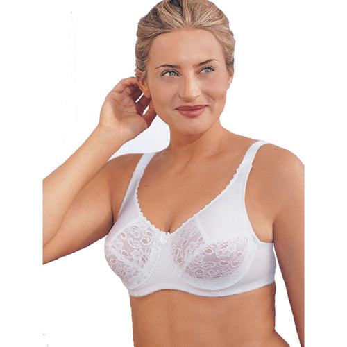 Glamorise 1045, Wonderwire Satin & Lace Full Figure Bra