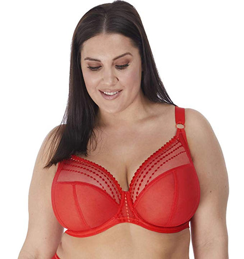 Elomi 8900, Matilda Unlined Plunge Underwire Bra (Chili & Storm)