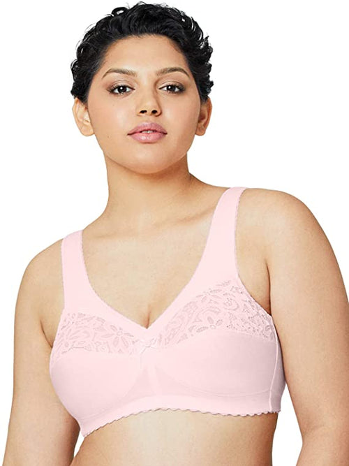 Glamorise 1001, Women's Full Figure MagicLift Cotton Wirefree Support Bra