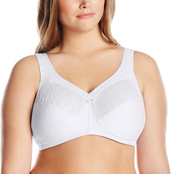 Glamorise 1031, Magic Lift Cotton and Lace Bra – Lingerie By Susan