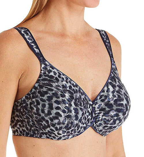 Wacoal 855167, Awareness Underwire Bra (Blue/Gray Leopard)