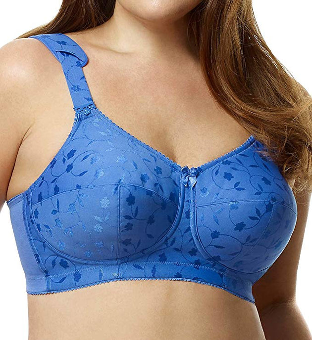 Elila Jacquard Full Support Softcup Bra (1305)- Lilac - Breakout Bras
