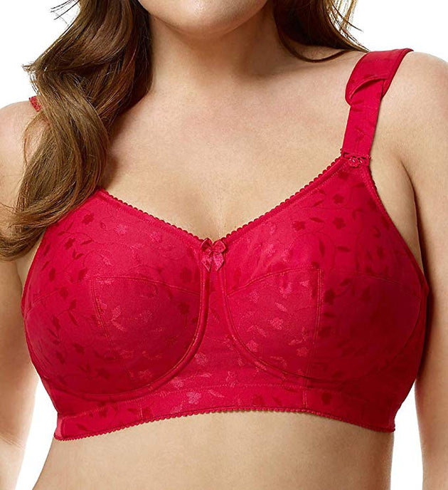 Elila Nude Color 1305 Jacquard Soft cup Full Coverage Bra - Sizes 48J NWT