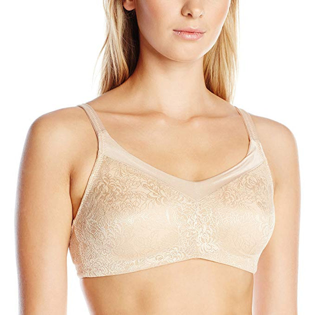 Buy Just My Size Women's Cushion Strap Minimizer Wire Free Bra, White, 38D  at