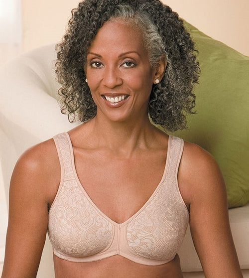 Amoena Women's Kelly Cut and Sewn Wire Free Bra, Nude, 34D at   Women's Clothing store: Bras