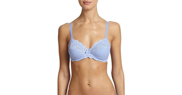 Susie Navy Blue Padded Wired Demi Coverage Full Lace Bra