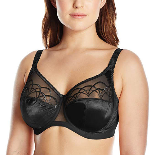 Goddess Adelaide Lace Underwire Full Cup Bra 6661 36H Black NWT