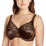 Elomi Cate Embroidered Full Cup Banded Underwire Bra (4030),44H,Black 