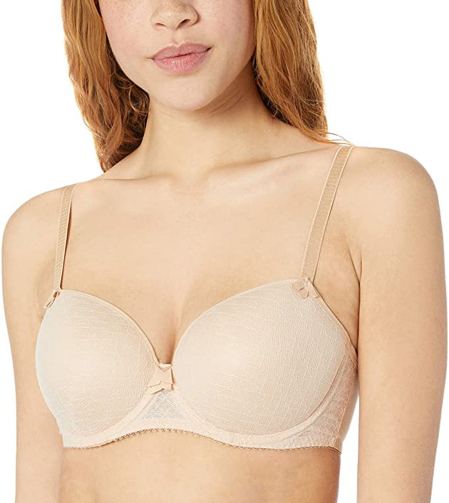 Fantasie Smoothing Molded Underwire Balcony Bra, Color-Nude, Size-34F