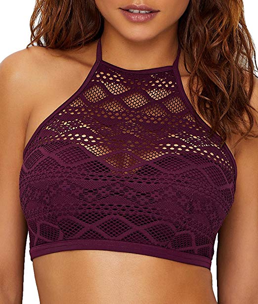 high neck underwire bikini top