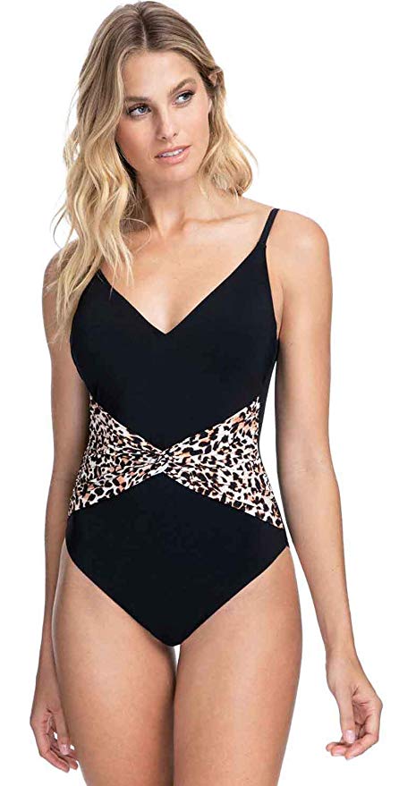 Profile by Gottex Tutti Frutti D-Cup Scoop Neck Shirred Underwire One Piece  Swimsuit, One Piece