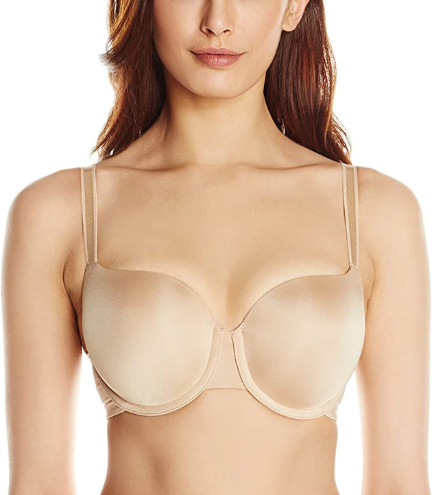 Freya Deco Bra Nude Size 34FF Underwired Strapless Moulded Padded