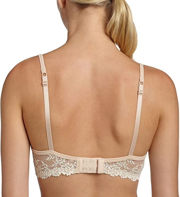 Embroidered Lace Contrast Underwire Bra
