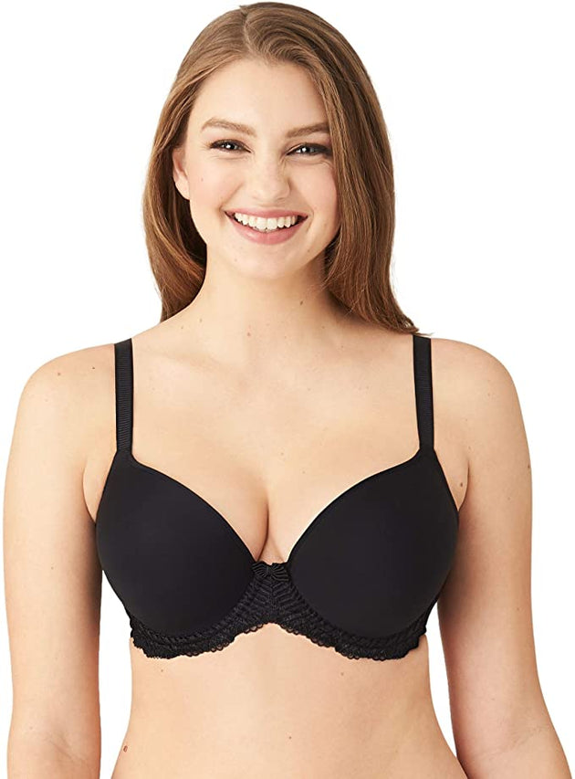 Wacoal Push Up Strapless Bra 34D Satin Underwire Padded Molded Cup